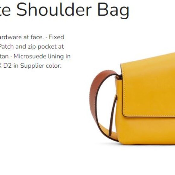 Iconic STAUD "Acute" Napa Leather Shoulder Bag in Goldie/Tan, NWT - Picture 12 of 13